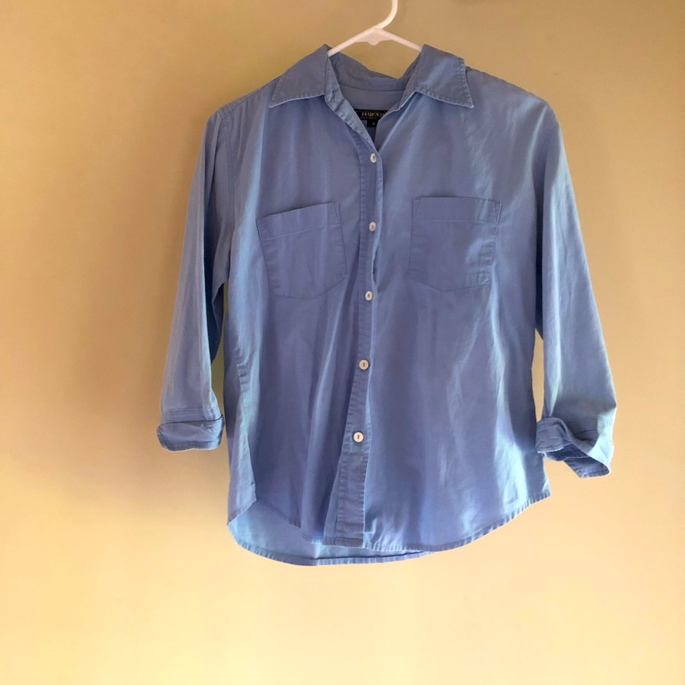 Harold’s Button Up Blue Tee Size 6